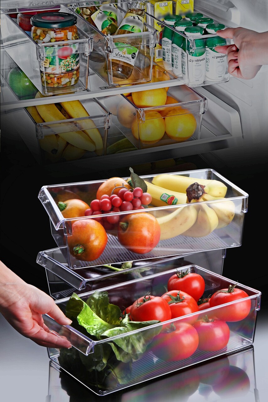 Set organizatoare frigider, Hermia, 639OKK1132, Transparent - imagine 5